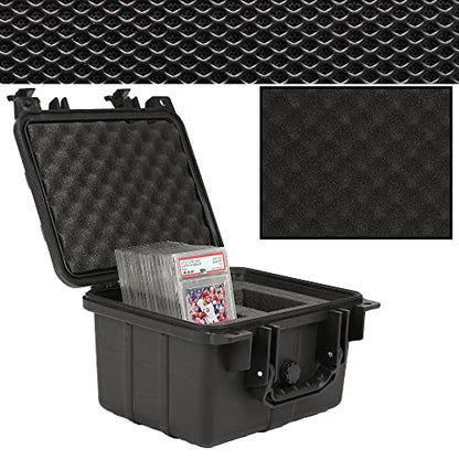 G-PLUS Graded Card Storage Box Fit BGS PSA SGC FGS Weatherproof Graded | Sports Trading Cards(Small, Black)