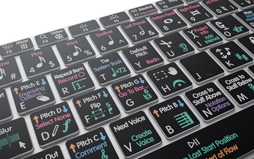 KB Covers - Dorico Backlit Pro Aluminum Keyboard - macOS - US | Music Composition & Notation | Music Scoring Shortcuts | Keyboard for Musicians & arrangers - style: Mac