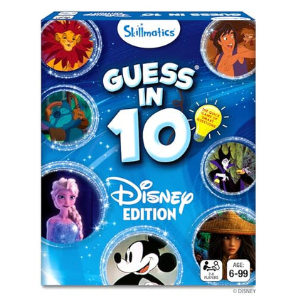 Skillmatics Guess in 10 Card Game – Disney, Gift for Kids, Travel Toys | Family Trivia Game, Educational Board Game, Cinderella, Mickey Mouse, Screen-Free Fun, Girls & Boys Ages 6, 7, 8, 9 and Up - style: 1. Disney