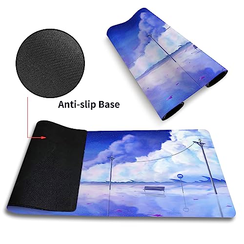 MTG Playmat Forest, TCG Game Play Mat for MTG Landscape Trading Card Smooth Cloth Surface Mousepad Battle Game 23.6X 13.7 inches - color: Mtg Playmat 8