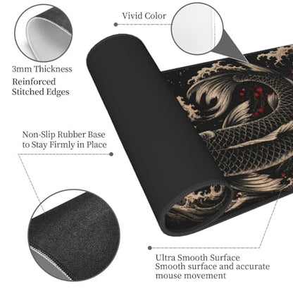 Extended Gaming Mouse Pad, Large Mouse Mat, XL Desk Pad for Keyboard and Mouse, Non-Slip Rubber Base & Stitched Edges for Gamer Office 31.5x11.8 in - color: 10