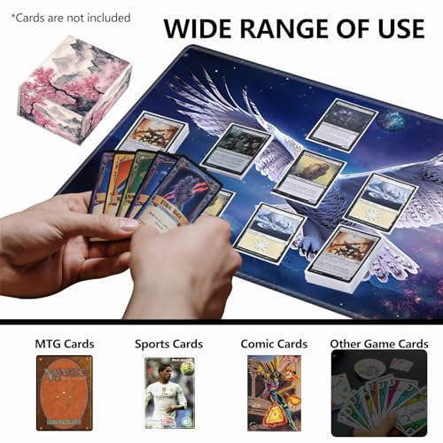 Strong Magnet Card Case Deck Box Mtg Card Box Playing Card Box Tcg Up to 200 Cards Creative Pattern Trading Card Storage Box for Collectible Card Games, Pink Trees And Mountains - color: Pink Trees And Mountains