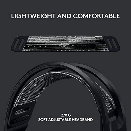 Logitech G733 Lightspeed Wireless Gaming Headset - Black | Suspension Headband, Blue VO!CE Mic, PRO-G Audio, PC, PS5, PS4, Switch Compatible - color: Black