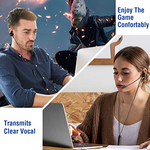 BlueFire Wired Gaming Earphone 3.5 MM E-Sport Earphone Noise Cancelling Stereo Bass Gaming Headphone with Adjustable Mic for PS4, Xbox One, Laptop, Cellphone, PC (Black)