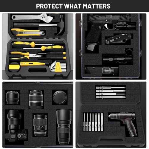 Dual-Thickness Case Foam Insert Kit 4PCS (2PCS 16x12x2" + 2PCS 16x12x0.4") - Pick and Pluck Protective Layer for Tool Drawers, Game Cases & Collectible Organizers - size: 4Pcs (2Pcs 16x12x2 In + 2Pcs 16x12x0.4 In)