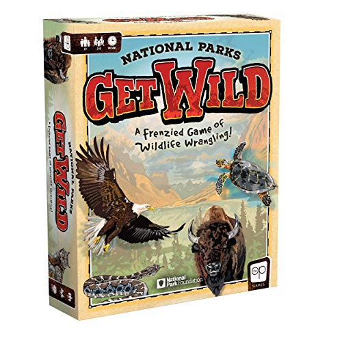USAOPOLY National Parks Get Wild | Quick-Rolling Dice Game Featuring Iconic National Park Locations | Great Kids Game & Family Board Game | lawn-game-equipment