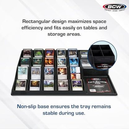 BCW Card Sorting Tray - 1 ct | 24-Cell Trading Card Organizer for TCG & Sports Cards | Ideal for Pokémon, Baseball, and Magic | Lightweight Card Sorter Tray - style: Single