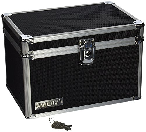 Vaultz Lockable Index Card Holder - Flash Card Organizer for Recipes, Passwords or Studying Holds 550 5x8 Notecards - Index Card Box Study Accessories, Black - color: Black, size: 5 X 8 Inch