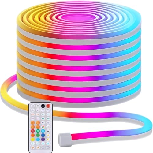 Neon Strip Lights 5V USB Powered - 16.4FT Smart Music Sync Gaming Lights with App Control, Bendable LED for PC Setup, Bar, Party, Home Theater Decor， Room Decor - size: 16.4FT