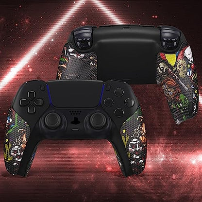 eXtremeRate PlayVital Anti-Skid Sweat-Absorbent Controller Grip for ps5, Professional Textured Soft Rubber Pads Handle Grips for ps5 Controller - Scary Party - color: Scary Party