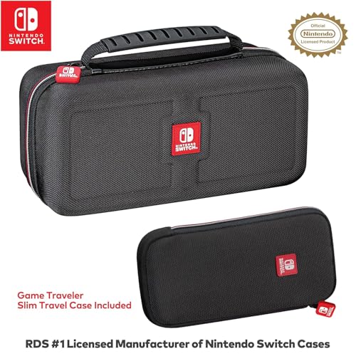 Game Traveler Officially Licensed Nintendo Switch OLED & Nintendo Switch GoPlay System Case - BONUS Slim Case Included, Travel with Your Complete NSW System and/or Your Handheld, (NNS5000)