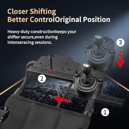 Shifter Mount for Playseat Challenge/Evolution/Evolution PRO/Revolution | Compatible with Logitech G25/G27/G29/G920 & Thrustmaster Shifters, Mounting Screws Included