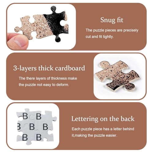 Impossible Puzzles for Adults 1000 Pieces, PICKFORU Black Women Aesthetic Art Puzzle, Beauty Elegant Lady Diamond Aesthetic Art Challenge Jigsaw Puzzle - style: Brilliant Elegant Puzzle