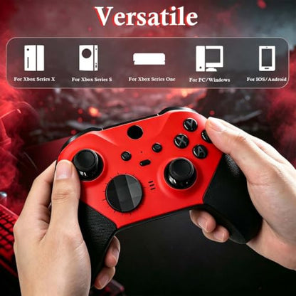 DIY Customized Model 1797 Elite Series 2 Controller-Vest Red Custom Color | DIY Compatible with Xbox Elite Series 2, Xbox Series X/S, Includes Accessory Bag - color: Vest Red