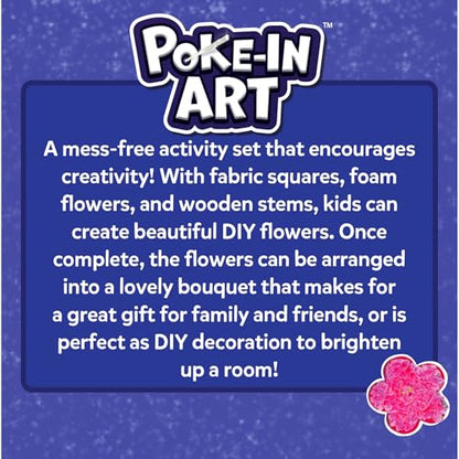 Skillmatics Poke-in Art – Flower Bouquet, Mess-Free Wood Craft Kit | Colorful Creative Play for Girls and Boys Ages 4, 5, 6, 7, 8, 9, Fine Motor Skills, Screen-Free Fun, Personalized DIY Gifts - style: 2. Flower Bouquet