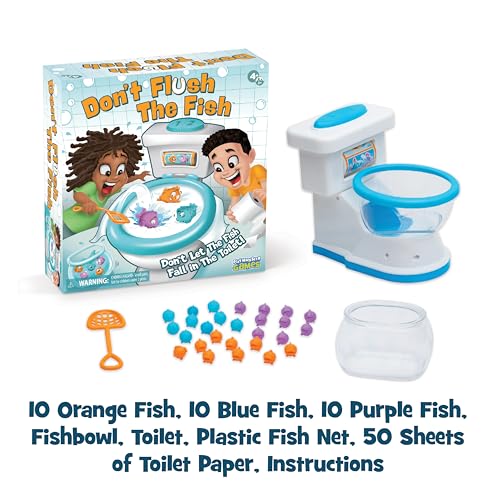 Don't Flush the Fish Board Games for Family Game Night for Kids and Adults | Family Game, Kids Games, Multi-Player, Board Games for Family Night, Preschool Toys, Hand-Eye-Coordination Game