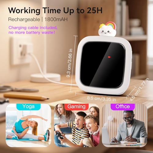 Yunbaoit Digital Visual Timer for Kids, Rechargeable 99-Minute Silent Countdown Timer with 19 Ringtones, 9 Optional DIY Color Petal Display, Time Management Tool with Pause Function (3 Dolls) - style: 3 Dolls