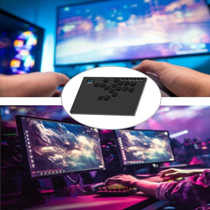 NLOFIN Leverless Arcade Stick 16Keys All-Button Leverless Controller(Black) | Custom RGB Arcade Fighting Stick,for PS4/PS5/PC/Switch/Steam, Aluminum Controller,Supports Hot-Swap&SOCD - color: Black