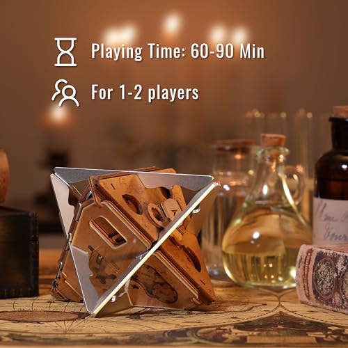 PUZZLE POTATO Anti-Gravity Puzzle Box - 3D Brain Teaser Puzzle for Adults - Wooden Treasure Chest - Money Puzzle Box for Cash Gift - Escape Room Game (Metal) - color: Anti-gravity (Metal)