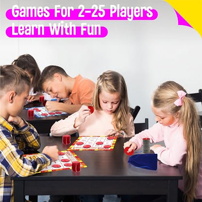 SpriteGru Sight Word Bingo Game, 160 Sight Words Learn to Read Level 1 & Level 2 Bingo Board Game Dolch's & Fry's Words Lists for Kindergarten and Preschool Kids 4-8, Perfect for Classroom & At Home - style: 25 Pcs Sight Word Bingo Game Level 1-2