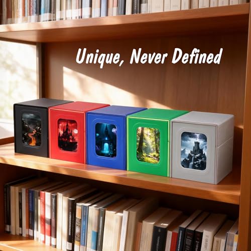 Patented MTG Commander DekBox, 100+ Double Sleeved Card Storage Box with Dice Tray, 35pt Card Holder & 2 Dividers - Magnetic Deck Case for TCG/CCG/Magic/Sports Cards, Red - color: RED