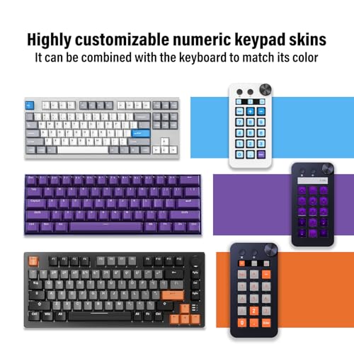 Streaming Deck,Macro pad/Calculator/Numeric Keypad Three Modes | 15 Customizable Macro Keys and LCD Bar,Large Dial,Work Efficiency Device,Compatible with Windows and Mac(N1 Black) - color: Black