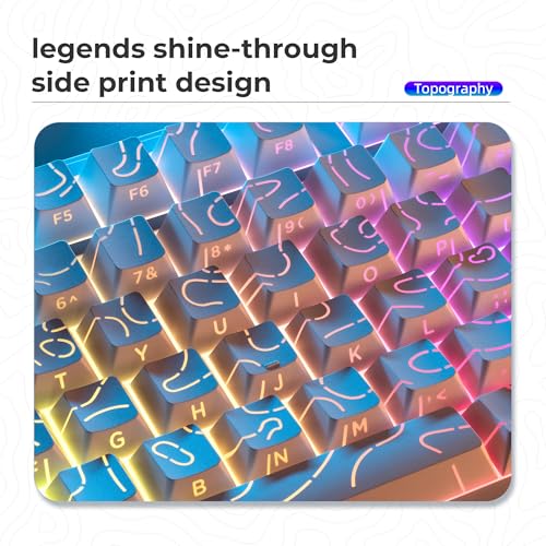 OHY XVX Wireless Keyboard,99Keys Quiet Typing Membrane Gaming Keyboard with Logo Display & Knob, RGB Backlit, USB C Rechargeable, 94 Keys PBT Keycap for Windows PC, Mac, Linux-White