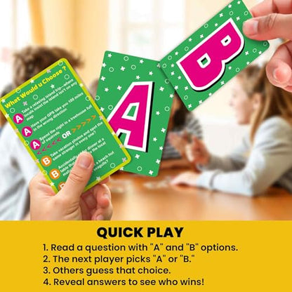 QUOKKA Card Game for Teens, Kids, Adults – 500+ Hilarious Travel & Vacation Scenarios | Funny Getaways What Would You Choose Challenge | Family Nights & Party Game for Friends, Road Trips & Sleepovers - color: 5. Funny Getaways