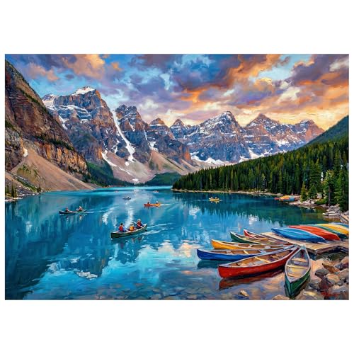 Moraine Lake Puzzles for Adults 1000 Pieces,27.5x19.7in | National Park,HD Poster,Landscape Puzzle for Family Game Nights,Home Wall Decor Gifts for Women Men - color: Moraine Lake