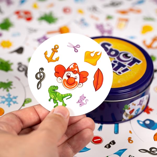 Asmodee Spot It! Classic Card Game (2024 Refresh) - Pocket Eco Edition, 5-in-1 Visual Perception Game for Quick Reflexes and Family Fun, Ages 6+, 2-8 Players, 10 Minute Playtime - style: New Edition
