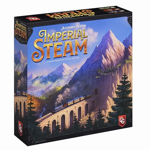 Capstone Games Imperial Steam Strategy Board Game for 2 to 5 Players, Heavy Economic Railroad with Worker Placement, Route Building, Industrial Expansion & Resource Optimization | Ages 12+ | 120 Min