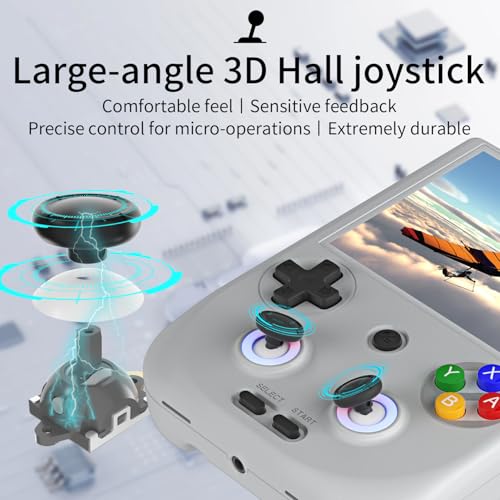 RG406V Handheld Game Console RG 406V 4-inch IPS Multi-touch Screen No Card Retro Game Console Android 13 Retro Emulator RG406V 5500mAh Battery 1080p DP Output WIFI Bluetooth Gray - style: Gray