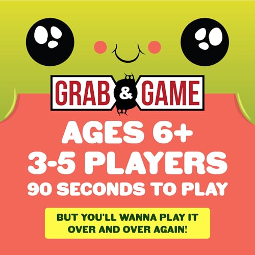 Exploding Kittens Happy Salmon Grab and Game, 2-4 Players, Ages 7+ | Frantically shout your actions, find a matching player, complete the action, and discard your card. Fast 90-second travel fun