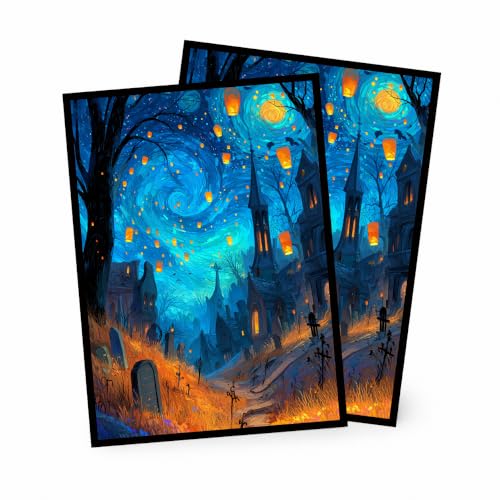 MTG Card Sleeves Matte -100 PCS Trading Card Game, Size 2.6 x 3.6 inches, Suitable for All TCG Card Games Protective (Starlit Path) - color: Starlit Path