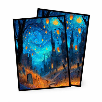 MTG Card Sleeves Matte -100 PCS Trading Card Game, Size 2.6 x 3.6 inches, Suitable for All TCG Card Games Protective (Starlit Path) - color: Starlit Path