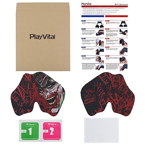 eXtremeRate PlayVital Anti-Skid Sweat-Absorbent Controller Grip for ps5 Controller, Professional Textured Soft Rubber Pads Handle Grips for ps5 Controller - Clown Hahaha - color: Clown Hahaha