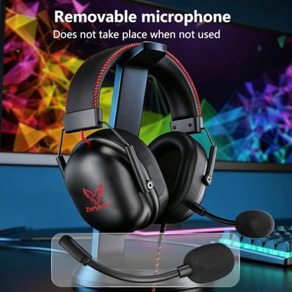 Wired Gaming Headset,Removable Mic,USB-C,3.5mm Audio Jack