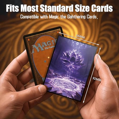 MTG Card Sleeves - Library Lotus - Ultra Clear Front & Matte Finish Back, 100 Count Standard Size Matte Art Sleeve for Magic the Gathering