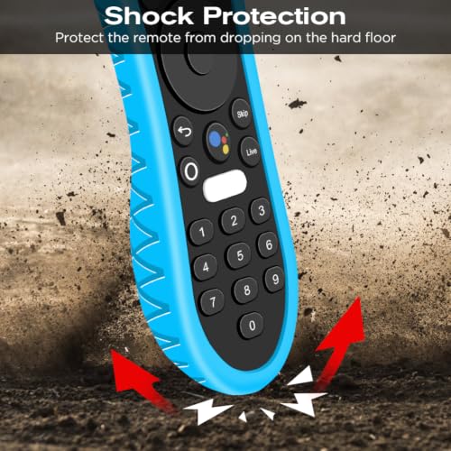Silicone Case for TiVo Stream 4K Remote, Anti-Slip Shockproof Protective Cover for TiVo Stream Remote Controller Sleeve Protector Skin (Glow Blue) - color: Glow Blue