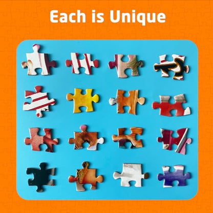 Puzzles for Adults 1000 Pieces, Magic Reflection Jigsaw with Poster Letter on Back, Unique Pieces Fit Well No Dust (27.5"x19.6") - color: Reflection