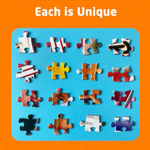 1000 Pieces Jigsaw Puzzle for Adults - Town with Poster, Fits Perfectly Between Them, Letters on the Back, Dust Free, Gift for Elderly (70 x 50 cm) - color: Town