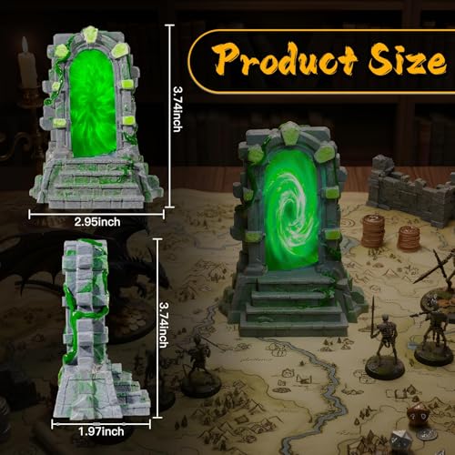 Wowagoga Glowing Portal Miniature, Resin Miniature Light Up | Prop for Tabletop War Games War Games Fantasy Style