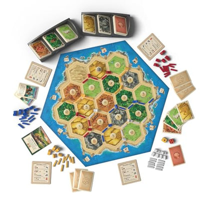 CATAN Board Game (6th Edition) Trade, Build & Settle in the Classic Strategy Game for Family, Kids & Adults, Ages 10+, 3-4 Players, 60-90 Min Playtime | Trade, Build & Settle in the Classic Strategy Game for Family, Kids & Adults, Ages 10+, 3-4 Players, 6