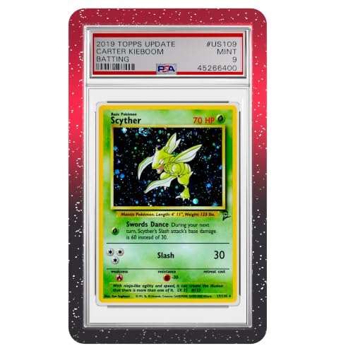 VALUN PSA Slab Guard Red/Black Sparkling Gradient (1 PC)– Hard TPU PSA Slab Protector Guard for Graded Cards – PSA Slab Bumper Guard for PSA Slabs – Card Slab Protector for PSA Card Protection - color: Red/Black Sparkling 1