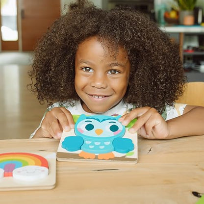 Chuckle & Roar - Alphabet Wooden Puzzle Set - 4 Pack for Kids Ages 4+ | Wooden Learning Puzzle, Educational, Alphabet, Fine Motor Skills, Toddlers and Preschoolers, Giftable