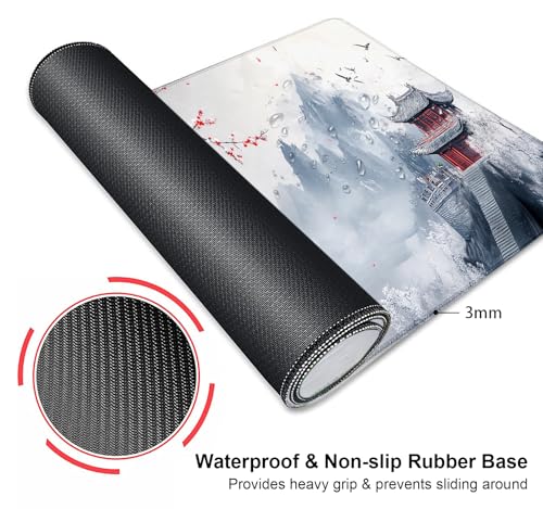 Large Mouse Pad, Desk Mat Computer Keyboard Pad Non-Slip Rubber Base Waterproof with Stitched Edges for Laptop Gaming, Office & Home 31.5 x 11.8 Inch (XL-03) - color: Xl-03