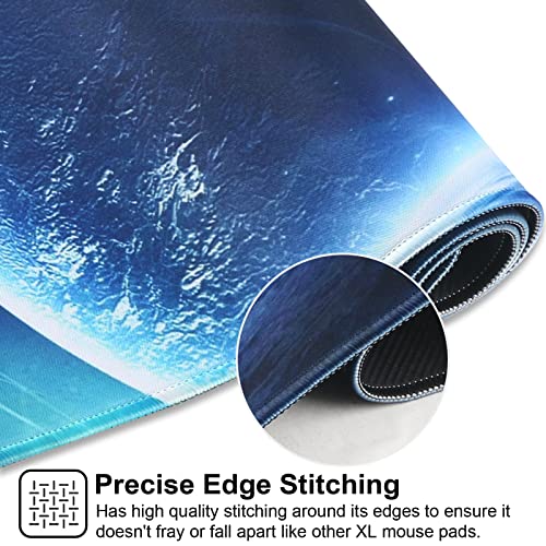 Large Gaming Mouse Pad with Stitched Edges,[27.5x11.8In] Extended Mouse Pad with Non-Slip Natural Rubber Base for Gamer/Desktop/Office/Home (70x30 Spaceball) - color: 70x30 Spaceball
