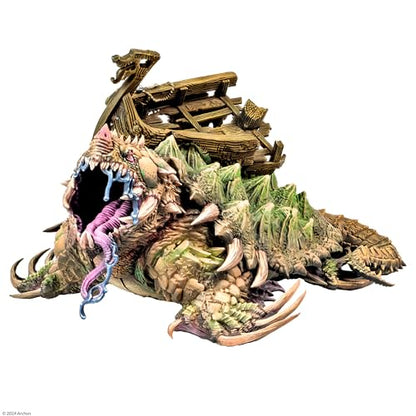 Dungeons & Lasers Dragon Turtle Miniature - Large Figure for Use with DND and 5E Compatible RPG Games - Unpainted and Unassembled - for Ages 14 Years and up