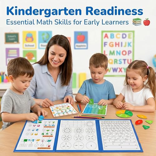 Magnetic Fraction Tiles Circles Playbook Homeschool Math Manipulatives | STEM Educational Games, Visual Learning Tools, Elementary Classroom Activities, Addition Subtraction Aids, Gifts for Boys