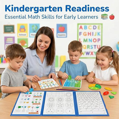 Magnetic Fraction Tiles Circles Playbook Homeschool Math Manipulatives | STEM Educational Games, Visual Learning Tools, Elementary Classroom Activities, Addition Subtraction Aids, Gifts for Boys
